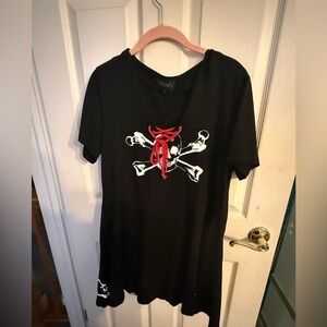 Dolls Kill Widow Black Skull Dress